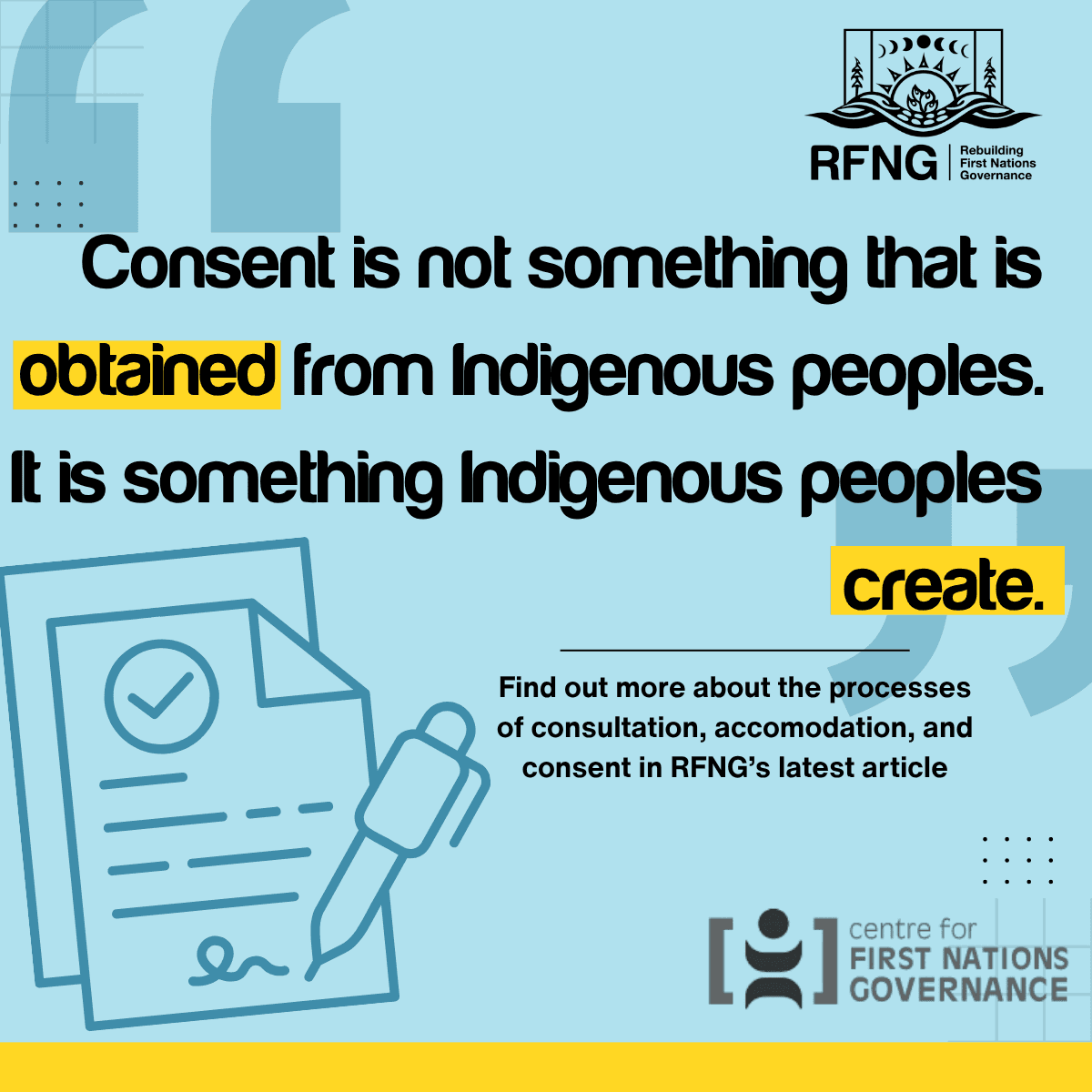 Graphic explaining Indigenous consent, consultation and accommodation