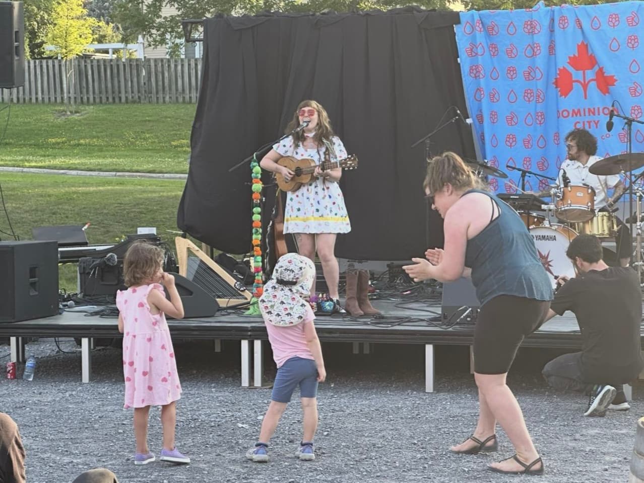 Crowd at the Music in the Woods festival in Orléans